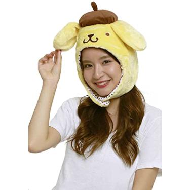 Imagem de Sanrio Pompompurin (Pom Pom Purin) Gorro macio e quente para inverno amarelo