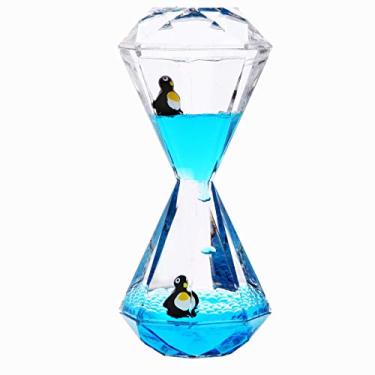 Imagem de YUE MOTION Temporizador líquido de movimento borbulhador/temporizador líquido em forma de diamante para brinquedo fidget de brinquedo, brinquedos de autismo, atividades infantis, relaxamento calmo