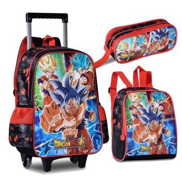 Imagem de Kit Mochila Infantil Dragon Ball Super Lancheira Estojo Clio
