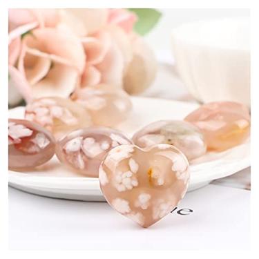 Imagem de Cristal natural áspero amor natural ágata flor de cerejeira pedra de palmeira cristal pedra aura decoração presente artesanato decoração casa pedras naturais casa