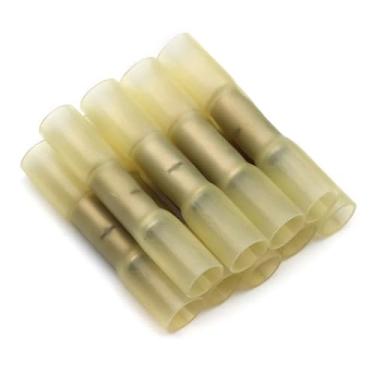 Imagem de Conectores de extremidade termorretrátil, 3 tamanhos, cabo de emenda de fio elétrico, terminais de crimpagem AWG 22-10 Kit (amarelo, 25 peças)