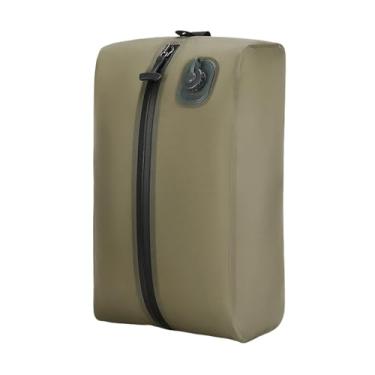 Imagem de WeiLaiKeQi Saco de viagem a vácuo para compressão de roupas, multiuso, ideal para férias, camping, viagens de negócios e bagagem de mão, Verde