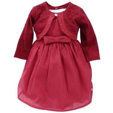 Imagem de Vestido Festa Bolero Bordado Luxo Bebê Menina Paraiso 13094-Feminino