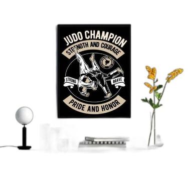 Imagem de Quadro Decorativo Judô 45x34cm - Moldura Branca