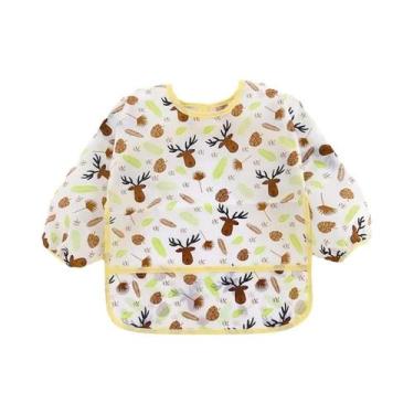 Imagem de Babadores Impermeáveis De Manga Longa Para Bebês, Avental Infantil, Sm