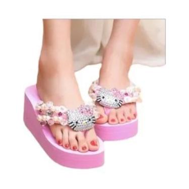 Imagem de Sandálias Femininas Hello Kitty Kawaii Macias, Estilo Y2K, Plataforma 