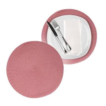 Imagem de Jogo Americano Redondo Mesa Posta Sousplat Cozinha 38 cm Varias Cores 