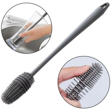 Imagem de Escova Para Lavar Garrafa Copos Mamadeira Taças De Silicone - home