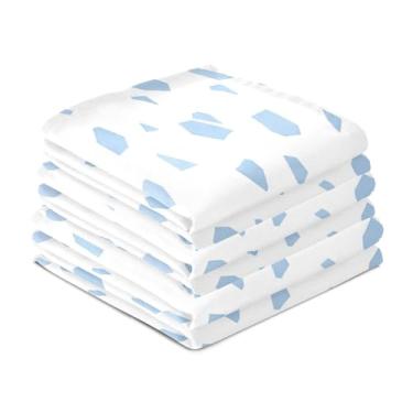 Imagem de Wassud Toalhas de prato de cozinha padrão Blue Terrazzo pacote com 6 panos de prato macios com laço para pendurar toalha de mão de secagem rápida super absorvente toalhas de chá de mesa decorativas 71