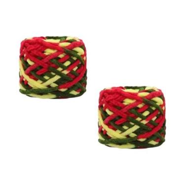 Imagem de Fio De Tricô Chenille Macio 100g, Algodão E Lã Para Tricô Manual De Ca
