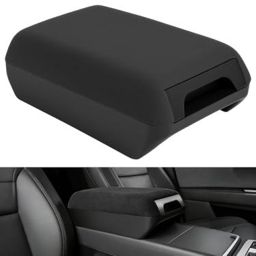 Imagem de QKVCX Capa organizadora de apoio de braço para console central com uma caixa de armazenamento oculta levantada para Tesla Model Y / 3