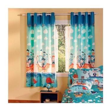 Imagem de Cortina Infantil Pirata 180x280 Cm Santista