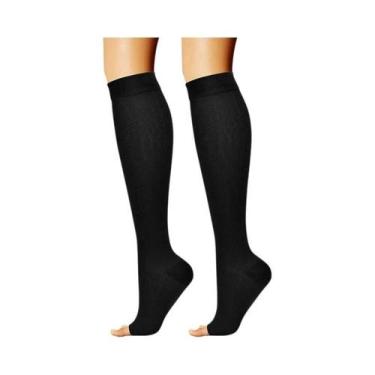 Imagem de Meias De Compressão Médica Para Varizes, Altas Até a Coxa, Com Ponta A