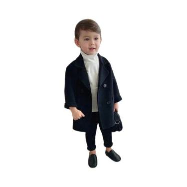 Imagem de Jaqueta De Lã Coreana Para Crianças De 2 a 6 Anos, Outono/Inverno, Que