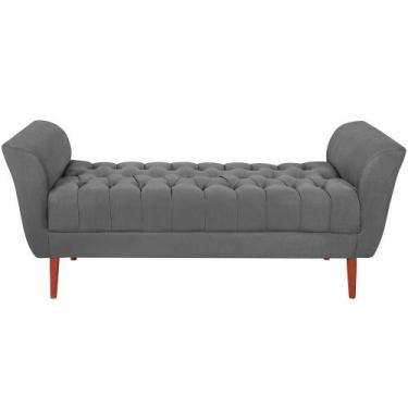 Imagem de Recamier Grecia 150cm Suede Cinza Escuro Mpassos Cinza Escuro - Passos