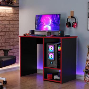 Imagem de Escrivaninha PC Gamer Mesa Computador Ideal Jogos Estudos e Escritório