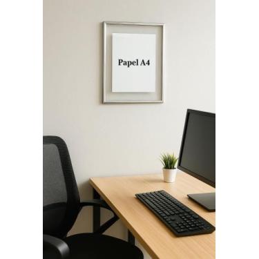 Imagem de Quadro Moldura de alumínio entre vidros A4 - Art quadros, Prata fosco