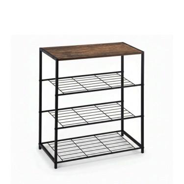 Imagem de Organizador Sapateira Prateleira 4 Andares Porta Objetos Sapatos Sandalia Organizacao Decoracao Quarto Sala Hall Entrada Casa