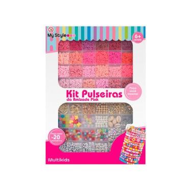 Imagem de Kit Pulseiras da Amizade Pink My Style Multikids - BR2315, Rosa