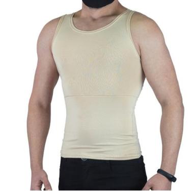Imagem de Cinta Regata Camisa Masculina Modela Cintura Reduz Medida Esconde Barr