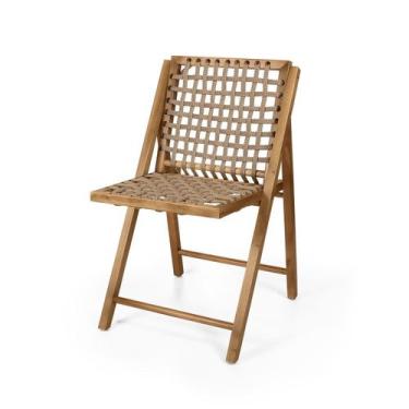 Imagem de Cadeira em Madeira Maciça com Corda Náutica Cor Mel Preebel - Arysson 