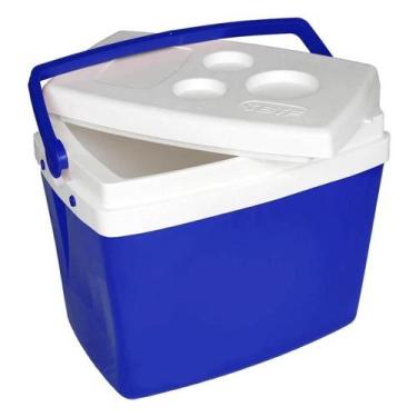 Imagem de Caixa Térmica Cooler Com Alça 26 Litros Porta Copos Na Tampa - Skyshop