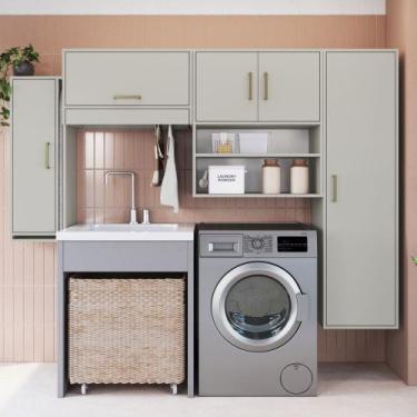 Imagem de Lavanderia Completa Assis 5 Portas Arenas - Art In Móveis, Bege