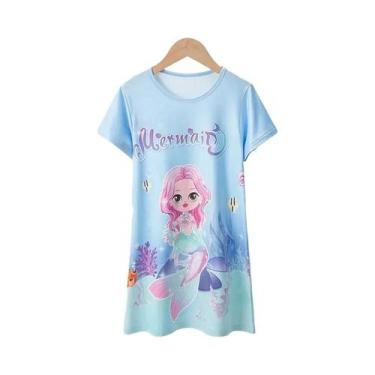 Imagem de Vestido Casual De Verão Para Meninas, Comprimento Até O Joelho, Confor