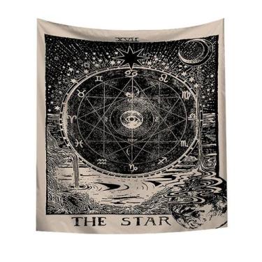 Imagem de Tapeçaria de parede, doze signos do zodíaco, tarô, 150x130cm, microtec
