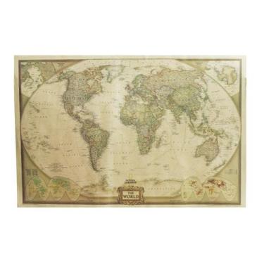 Imagem de Poster: arte de parede, mapa do mundo decorativo, grande anime retrô -