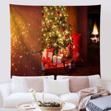 Imagem de Microtecido de parede de árvore de Natal para tapeçaria 200x150cm - yi