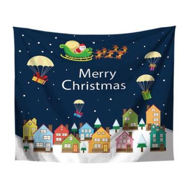 Imagem de Tapeçaria, parede de feliz Natal, 150x130cm, microtecido, fibra - yiwe