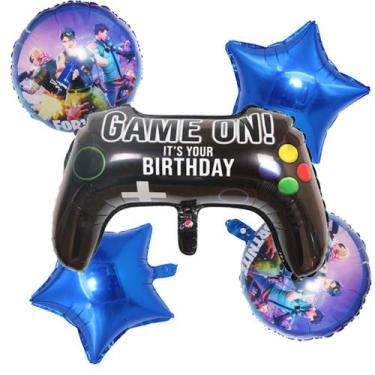 Imagem de Kit de balões de aniversário Game On It is Your Birthday x5 - yiweisai
