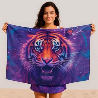 Imagem de Canga/Pareô Sublimado Tigre 1,00x1,50m - Fera Print - Sublimatex