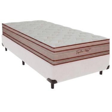 Imagem de Cama Box Solteiro e Colchão Artemis Molas Ensacadas Colchobel Branco
