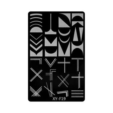 Imagem de Placa De Estampagem De Unhas Com Folhas Verdes, Borboletas, Flores E E