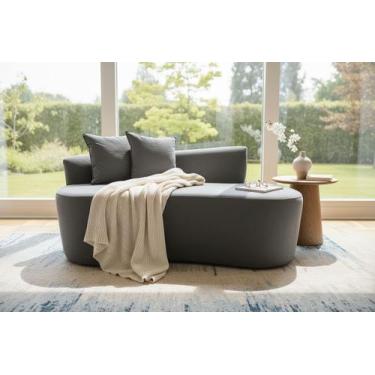 Imagem de Namoradeira Sofá Feijão Hana 130cm Orgânica Couro - Mansão Decor