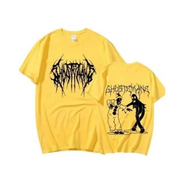 Imagem de Camiseta Unissex Com Estampa Gótica Rock Hip Hop, Estilo Solto, Moda D