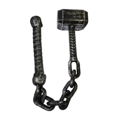 Imagem de Marreta Com Corrente Plástico Fantasia Cosplay Carnaval - Lynx Produçõ