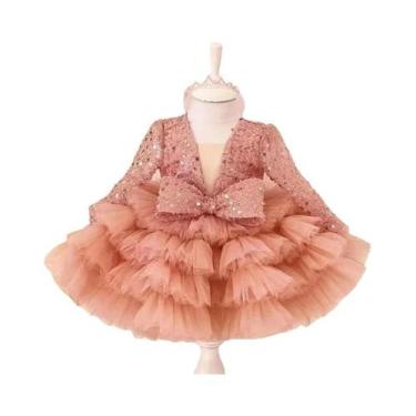 Imagem de Vestido De Festa Tutu Com Lantejoulas Para Meninas, Vestido De Dama De