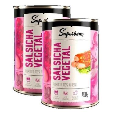 Imagem de Kit 2 Salsicha Vegetal Superbom Lata 300G