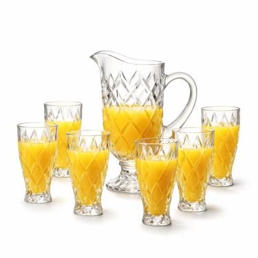 Imagem de Jogo De Jarra 1,15 L Com 6 Copos 300ml Paris Em Casa Tem