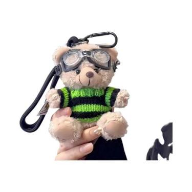 Imagem de Chaveiro De Pelúcia Urso Marrom, Boneco De Urso Pequeno Com Óculos, Pr