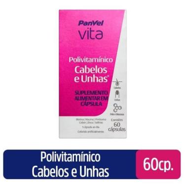 Imagem de Polivitamínico Cabelos Unhas Panvel Vita 60 Cápsulas