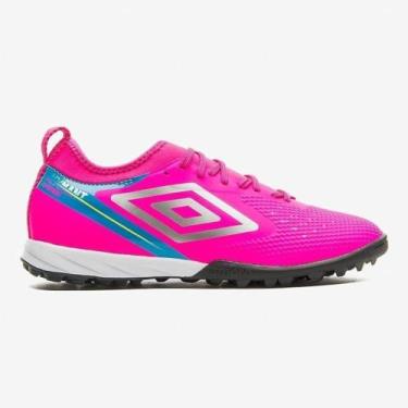 Imagem de Chuteira Society Adamant Top Speed Club Umbro Unissex Cor:Rosa+AzulTam