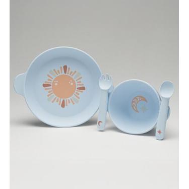 Imagem de Kit Alimentação Magnético Silicone 4 Peças Twibex Bebê Infantil Fácil 