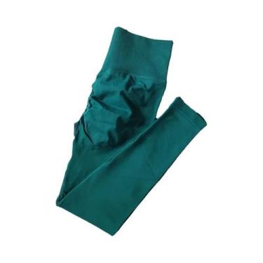 Imagem de Leggings De Yoga Sem Costura De Cintura Alta Para Mulheres, Calças De 