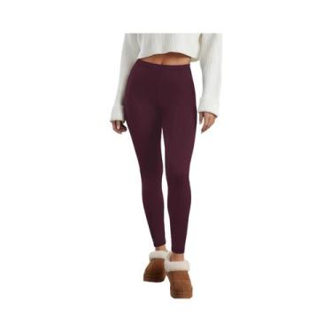 Imagem de Leggings Térmicas plus Size Forradas Com Fleece, Cintura Baixa, Confor