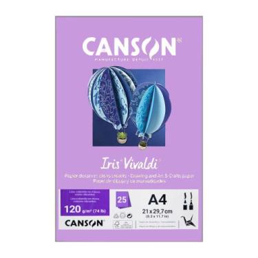 Imagem de Papel Canson A4 Iris Vivaldi 120g 25Fls - Escolha a cor, Lilas
