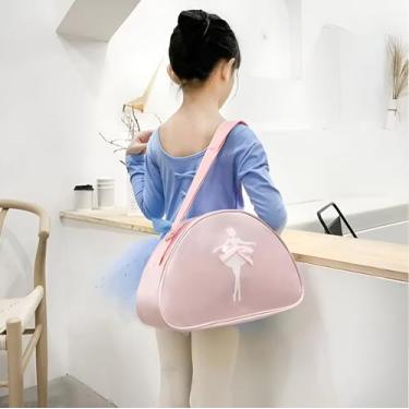 Imagem de Mochila Bolsa Passeio Infantil Menina Ballet De Bailarina Lilás E Rosa